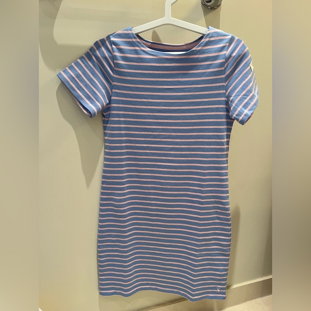 Joules NWT T-shirt dress.Blue & pink,size 6 US.Love it but too small.Brand new.